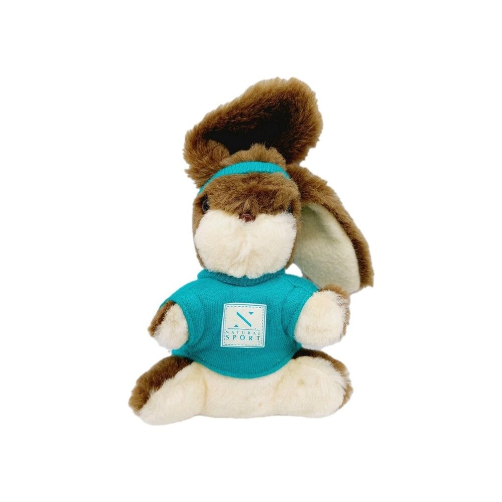 Naturalizer Walkin Natty Bunny Rabbit 7" Plush Stuffed In Tshirt Headband 1989